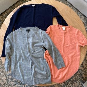 Set of 3 women’s J. Crew sweaters